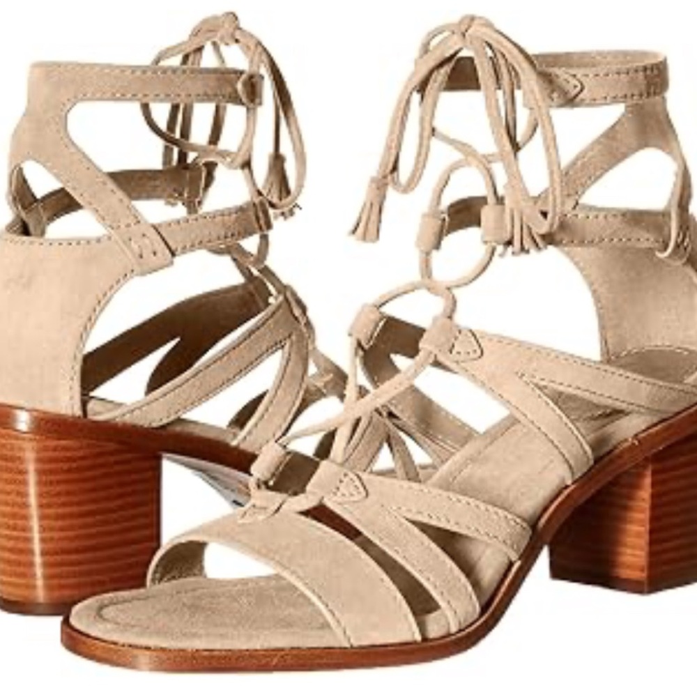 Frye Women's Beige Lace-Up Sandals